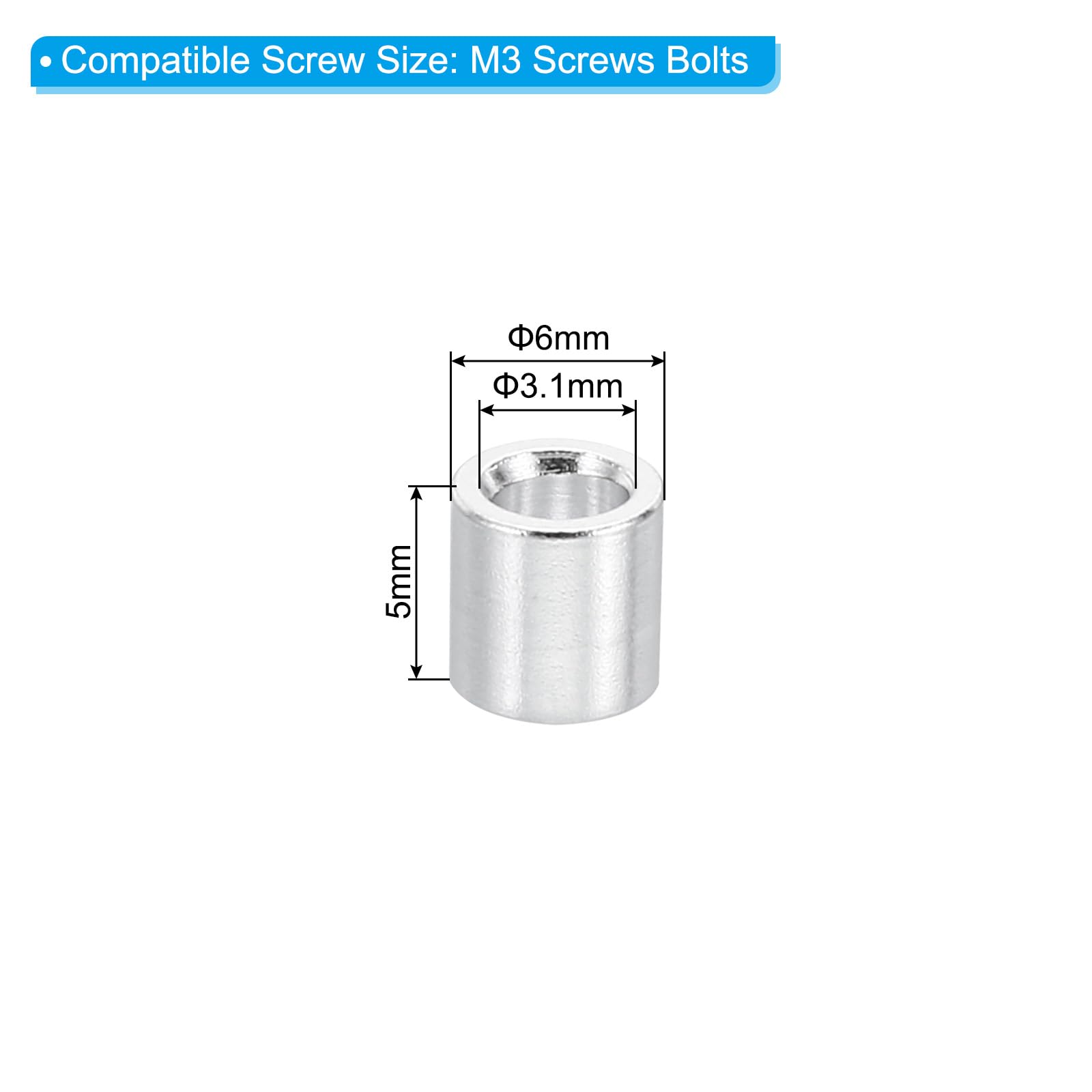 PATIKIL M3 Aluminum Spacers - Image 2