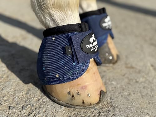 Image of 2520D Horse Bell Boots No-Turn Horse Bell Boots, Equine Ballistic Hoof Overreach Bell Boot, Pair
