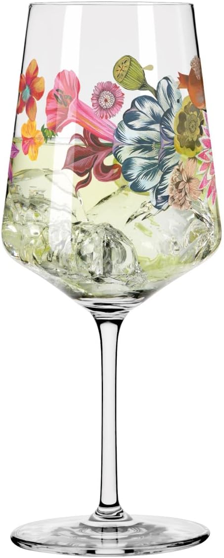 RITZENHOFF 2931006 Summer Dew #6 Aperitif Glass, Crystal, Green, Red