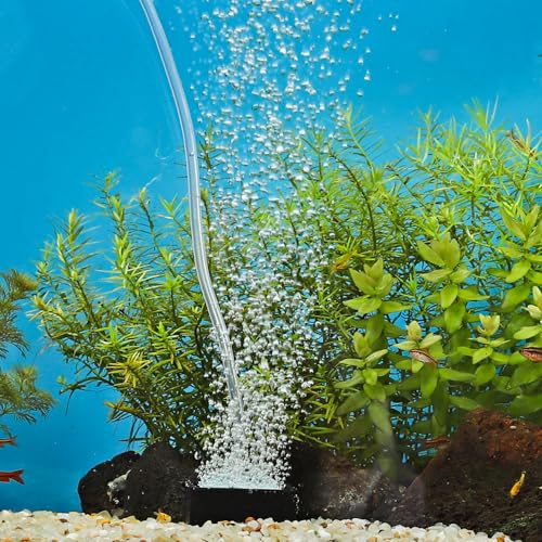 hygger Air Stone for Aquarium: High Dissolved Oxygen Diffuser Kit for Freshwater or Saltwater Fish Tank and Hydroponic Hydroponics Air Pump- 1.5W x 2L Inch 2PCS Air Bubble Stone