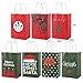Sattiyrch Christmas Gift Bags 28 Count,Xmas Holidays Kraft Gift Bag Assorted Sizes,7 Jumbo, 7 Large, 7 Medium, 7 Small