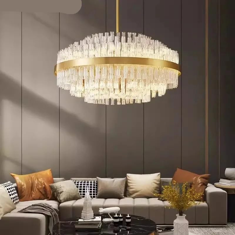 Lustre moderne pour éclairer un salon sombre avec une suspension LED blanc froid