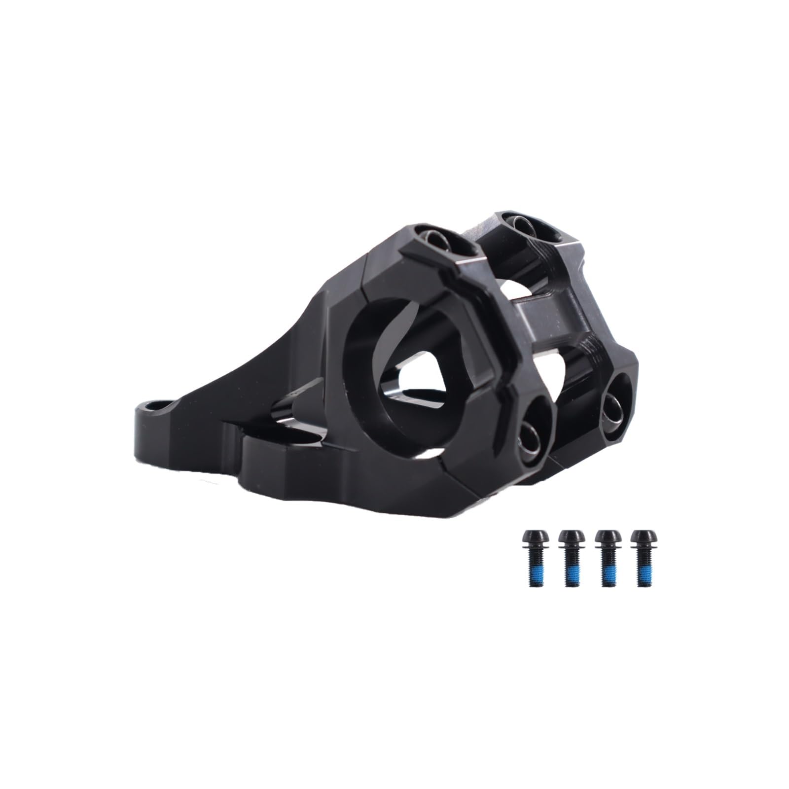 Potencia De Manillar Aleación Aluminio CNC 31,8 X 28,6 Mm con Montaje Directo. para Bicicleta Carretera Y MTB Elevador Manillar Moto(Negro)