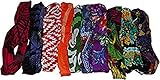 Wevez Women 10 Printed Stretchable Yoga Cotton Head Bands