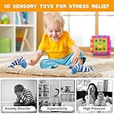 OSDUE Fidgets Slug Spielzeug, 3D Fidget Slugs Toys, Sensorisches Spielzeug, Flexible Kreatives Delfinspielzeug für Erwachsene, Kinder, Autisten (Delfin)