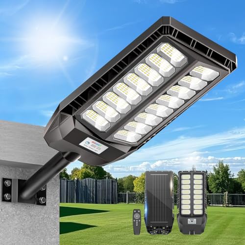 Lampadaire solaire 800W Adewalk avec détecteur de mouvement IP66