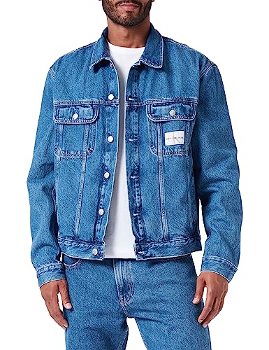 Calvin Klein Jeans Regular 90'S Jacket J30J323902 Giacche Di Jeans, Denim (Denim Medium), S Uomo