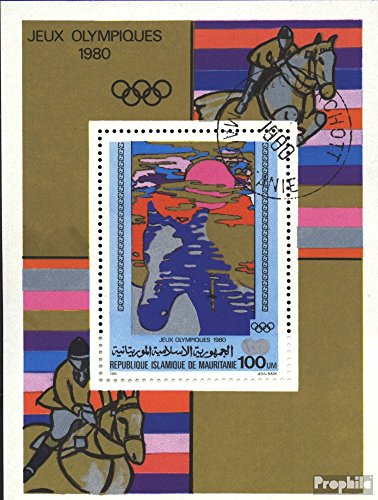 Prophila Collection Mauritania Block 27 (Completa Edizione) 1980 Olympics Estate (Francobolli per i Collezionisti) Cavalli