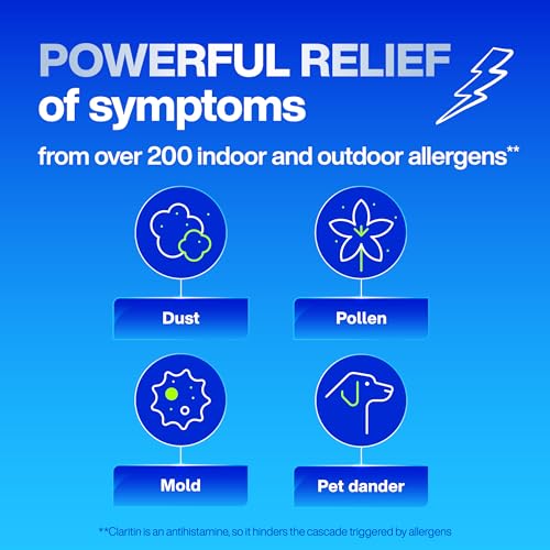 Image of Juniors Claritin Max Strength 10mg Chewables, One Dose for 24-Hour Non-Drowsy Allergy Relief, Children's Allergy Medicine, Kids Chewable Allergy Medicine, Ages 6+, Grape Flavored, Dye-free, 30 Tablets