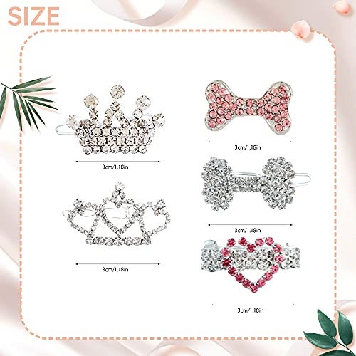Dog Hair Bows Accessories Puppy Barrettes for Small Dogs Hair Girl Crystal Rhinestone Dog Hair Clips for Chihuahua… - Image 7