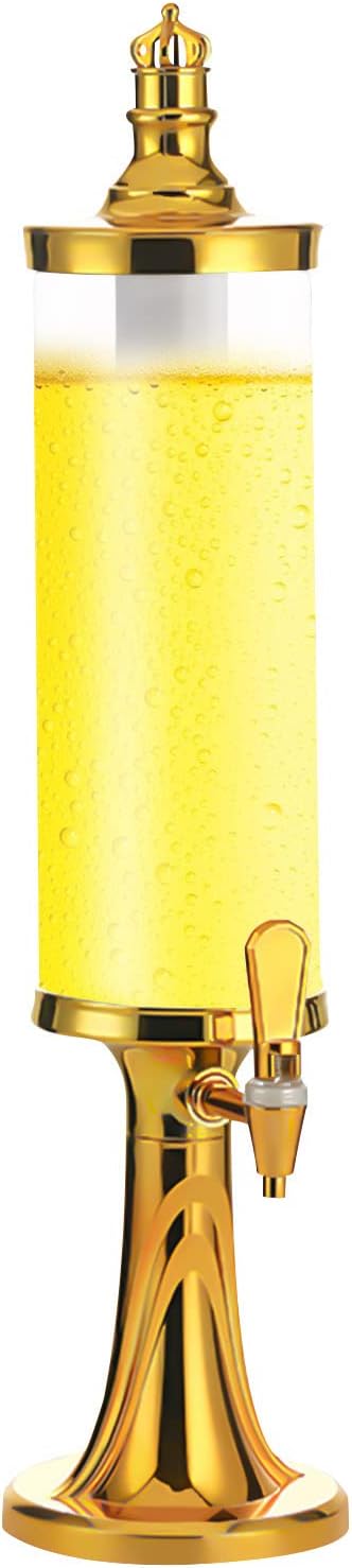 Golden LED wine barrel, 3-liter large capacity, colorful lighting design, highlights of party decoration Enjoy the Coolness