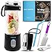 Portable Blender, Personal Size Blender for Shakes and Smoothies, Fruit Smoothie Blender, Milkshake â€“ Juicer Mini Blender 4000 mAh USB Rechargeable with 6 Blades, Handheld use in Sports, Travel, Gym