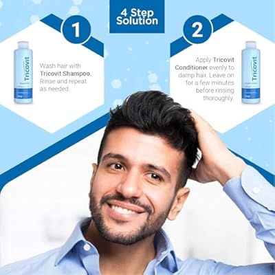 تريكوفيت شامبو نمو الشعر للنساء والرجال - علاج فروة الرأس لترقق الشعر - ينظم الزهم والهيدرات ويجدد فروة الرأس - شامبو سماكة مصمم من قبل طبيب الأمراض الجلدية (8.4 أونصة)
