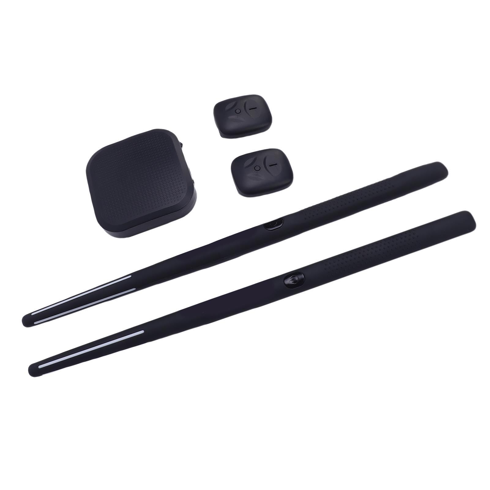 Set di Batteria Virtuale, Set di Batteria Ad Aria Silenziosa con Rilevamento del Movimento 3D, Bacchette Elettroniche Portatili con Pedali e 8 Suoni per Principianti, Adulti, Bambini, Feste