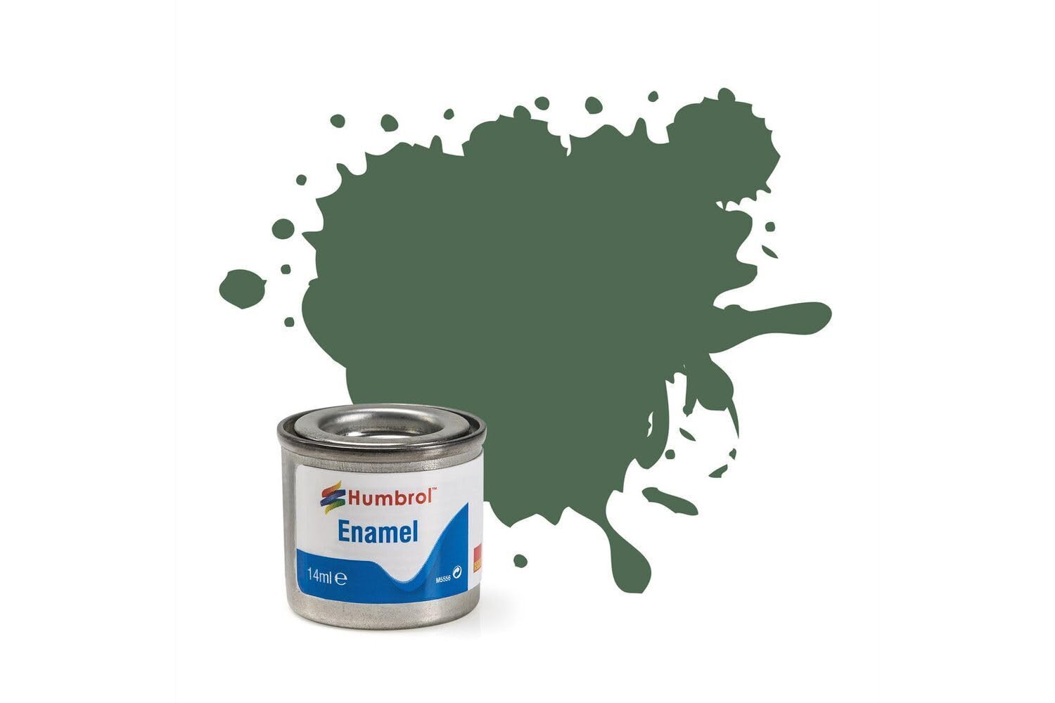 New Humbrol Enamel Paint 14Ml No 76 Uniform - Matt Green Aa0847