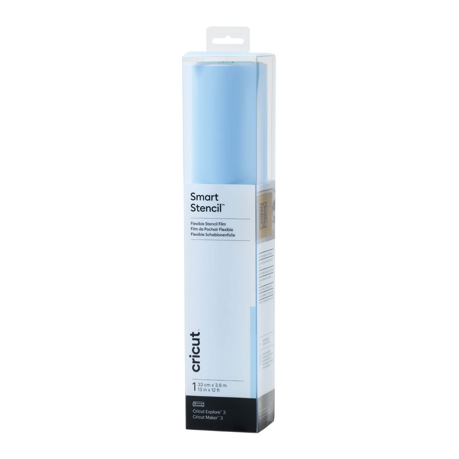 Cricut Smart Stencil Vinyl, Blue - 12ft Roll (13'x144') - Perfect for Walls, Glass, Wood & Canvas - Compatible with Cricut Maker & Explore Machines