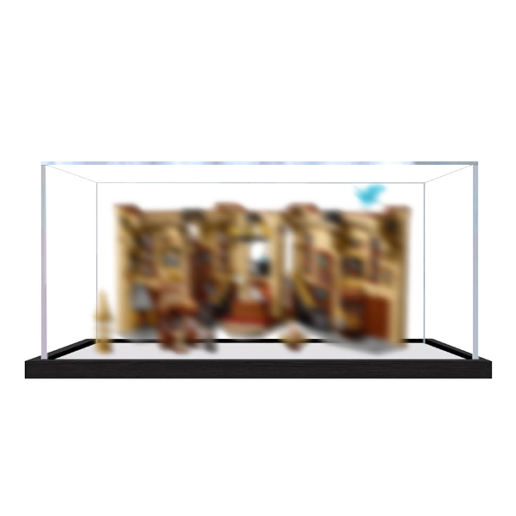Acrylic Display Case for Le-go 76478 Bookshelf Model, Dustproof Display Box (display box only) (StyleB 3mm)