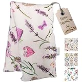 Saco de Semillas para Microondas 57x14 cm con FUNDA LAVABLE EXTRAIBLE– Almohadilla Térmica Reutilizable – Saquito Térmico para Cervical y Lumbar – Bolsa de Calor Natural para Cólicos y Dolor Menstrual