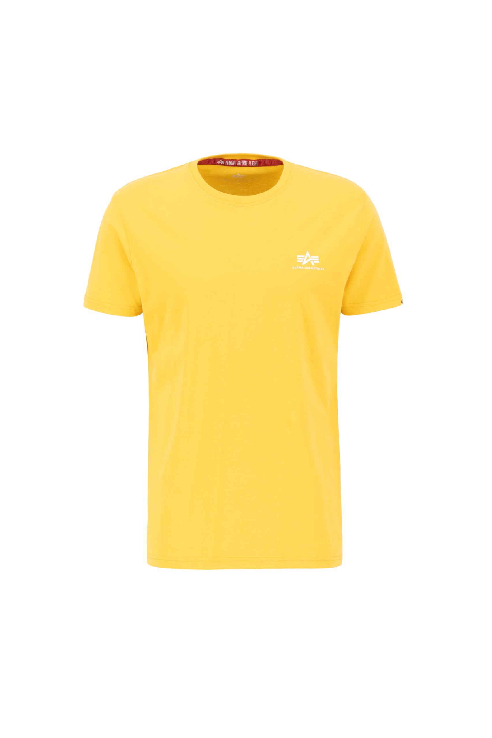 Alpha Industries Herren Basic T Small Logo, Solar Yellow, XL