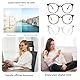3 Pack Blaues Licht Blockieren Brillen, Runde Rahmen Anti Blaues Lesebrille für Damen und Herren, Leichtes Gewicht Klare Blaulichtfilter Brille, Computer Brille, Anti Blendung