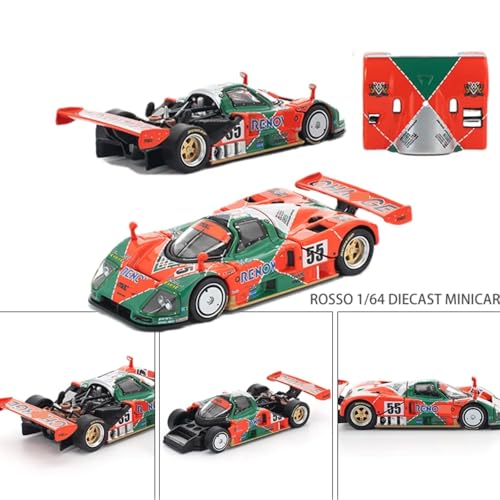 Modelo de carro HTLNUZD 1:64 escala S53-01 787B-91 miniatura 2