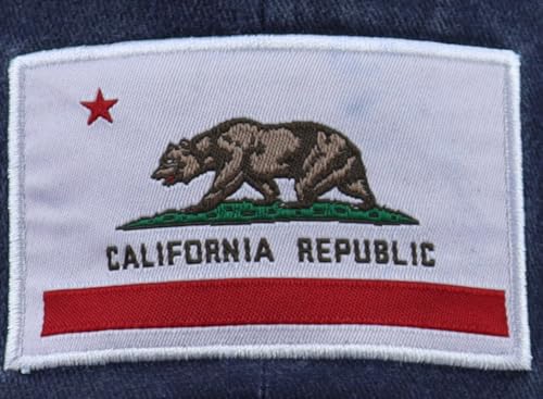 Image of California State Flag Hats for Women Men, Adjustable Cotton California Bear Baseball Cap