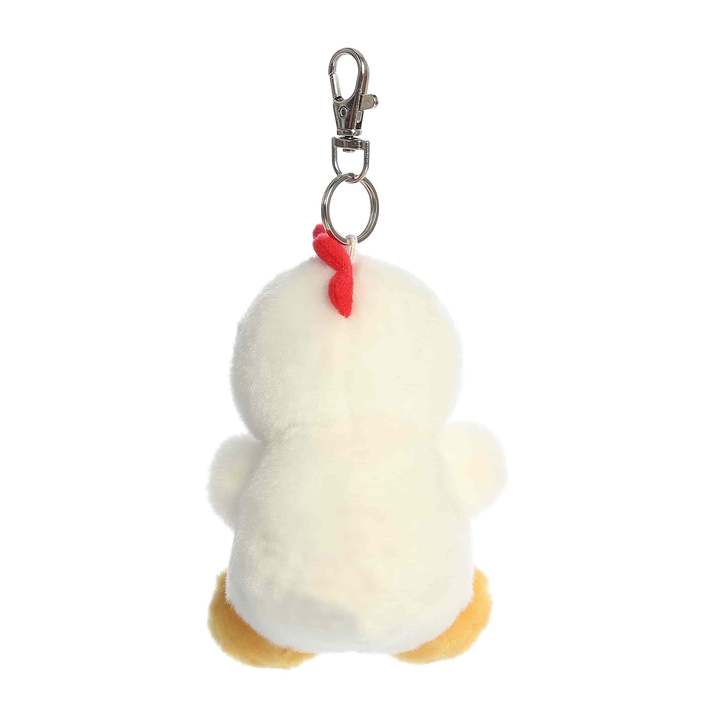 Aurora Adorable Palm Pals Cooper Chicken Clip-On - Divertido peluche coleccionable para niños y adultos coleccionistas - Perfecto para decorar habitaciones y regalos de cumpleaños - Blanco 4 pulgadas