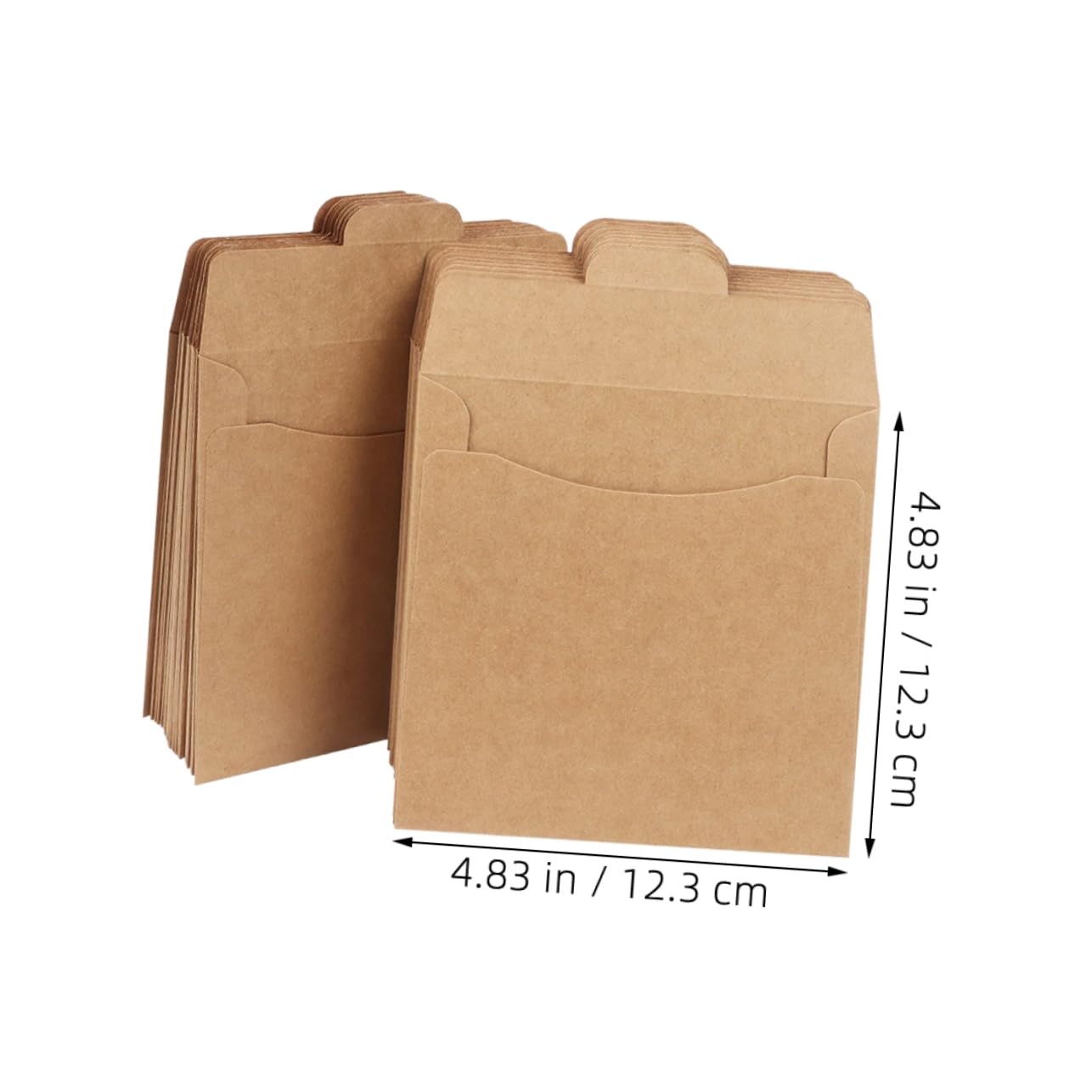 BESPORTBLE Pcs Cd Dvd Sleeves Kraft Paper Disc Bag Brown Paper Bags Envelopes Self Seal Business Envelopes Media Protection