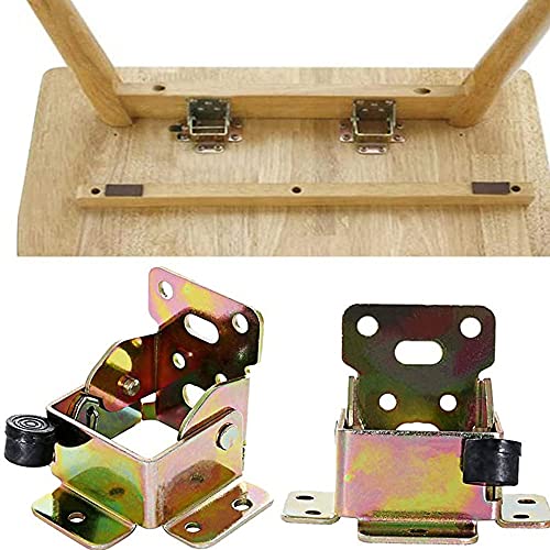 4 Pezzi Gambe del Tavolo con Staffe Pieghevoli