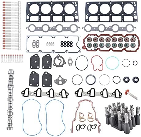 Non AFM DOD Replacement Kit with Camshaft Lifters Head Gaskets Bolts for 2007-2013 Silverado Avalanche Suburban Sierra Yukon Buick 5.3L