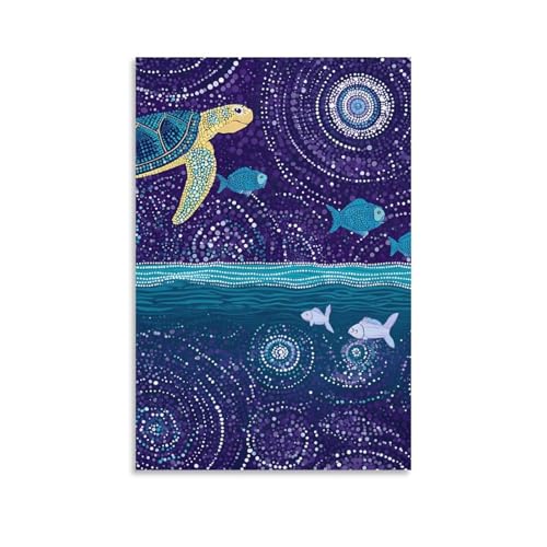 Australian Aboriginal Funny Wall Art Decor Hanging Poster Pictures Paintings Artwork for Bedroom