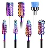 MelodySusie Nail Drill Bits Set Carbide Less Dust Professional 3/32 Inches Nail...