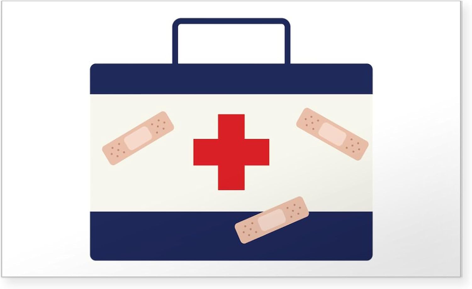 CafePress Emergency Kit Rectangle Bumper Sticker Car Decal
