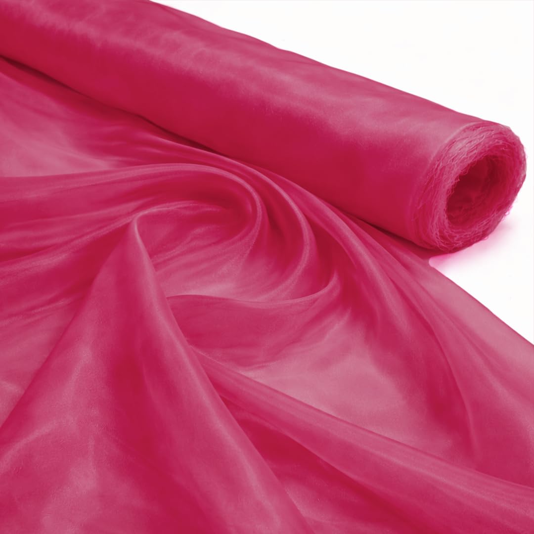 Candy 2 Meter Pack Plain Sheer Lightweight Organza Voile Drape Curtain, Wedding, Chair Sash Fabric 150cm Wide