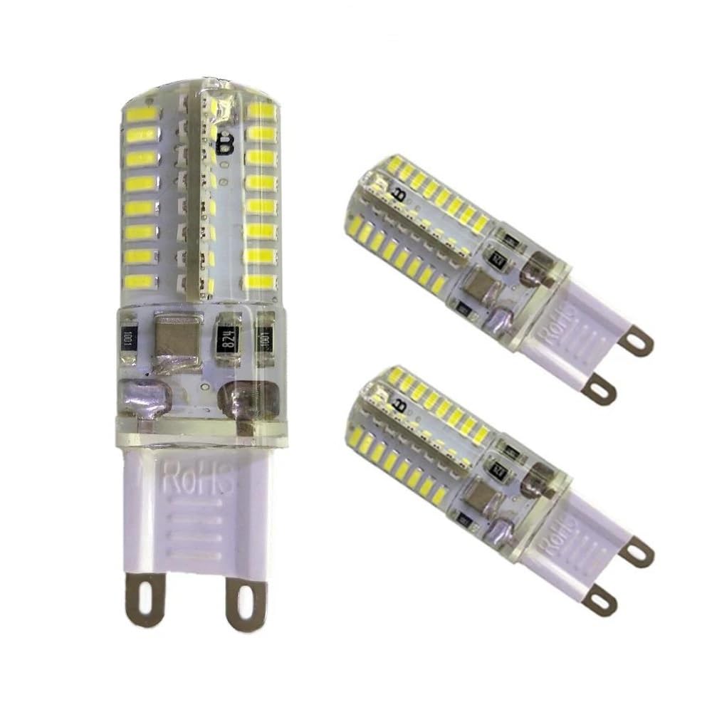 LEDLOCLB G9 LED Lamp 3014 SMD 64LED AC220V/110V Warm/Cool White Corn Beads 360 Degree Lighting Replace 30/60W Halogen 5pcs/lot,Warm White,5W- AC110V -3pcs