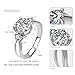 eManco Adjustable Engagement CZ Wedding Rings for Women Cubic Zirconia Copper Silver Plated Fashion Jewelry