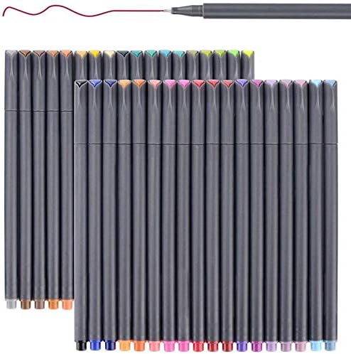iBayam Colored Pens for Journaling Note Taking, 36 Vibrant Colors Fineliner Pens for Office School Teacher Student Classroom Supplies, Journal Planner Writing Back to School Supplies, Fine Tip Markers