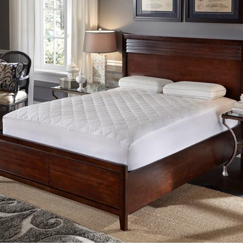 Rio Home Fashions Hotel Laundry Quiet 100% Cotton Waterproof Mattress Pad Queen