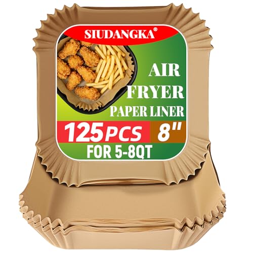 Image of 125Pcs Air Fryer Liners Disposable Parchment Paper for COSORI Air Fryer 6Qt