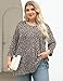 LOMON Flowy Womens 3/4 Sleeve Tops And Blouses Plus Size Tunic Tops for Women Loose Fit Dressy Fall Fashion 2025 Floral 3XL