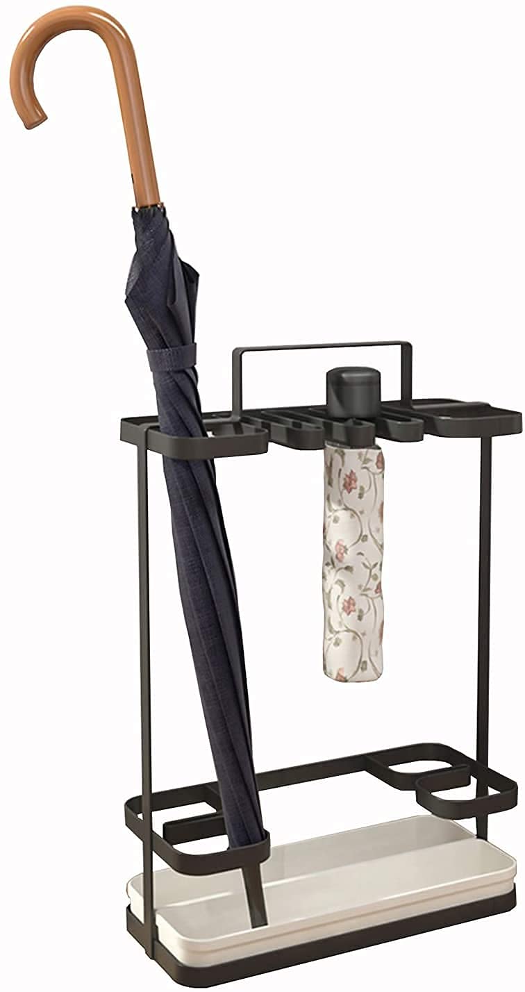 Seau de parapluie de grande capacité noir pour éviter les sols glissants au bureau