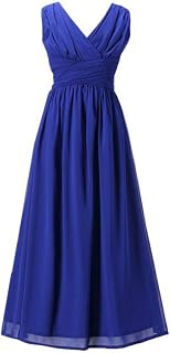 Juniors Long Bridesmaid Dress Party Dresses Flower Girl's Dress