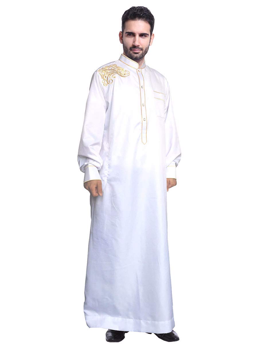 YOOCHUENG Moslim OMO-jurk, moslim kleding voor heren, kaftan voor heren, lang, Marokkaanse kaftan, Arabische tuniek voor heren, djellaba voor heren, Stijl B-wit, XL Tall YOOCHUENG Moslim OMO-jurk, moslim kleding voor heren, kaftan voor heren, lang, Marokkaanse kaftan, Arabische tuniek voor heren, djellaba voor heren, Stijl B-wit, XL Tall