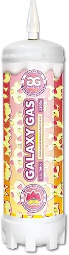 Galaxy Gas Sabor a limonada de sandía, tanque de cartucho dispensador de crema batida, óxido nitroso 2.2L 38.80 oz, tanque de crema batida, tanque