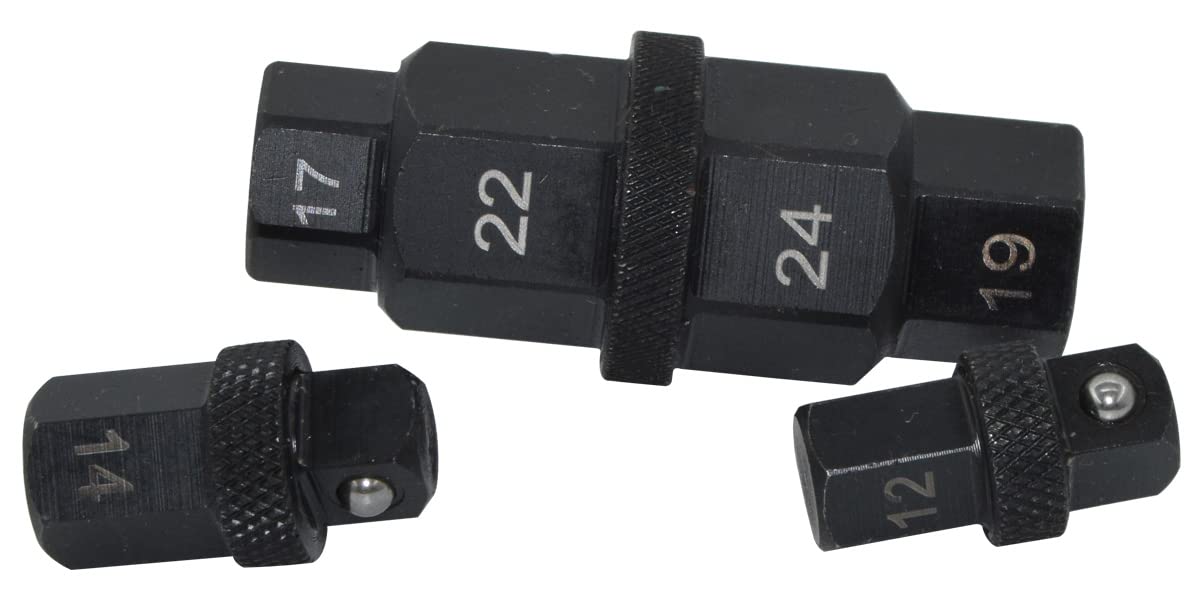 CNWOOAIVE Strumento esagonale per asse motociclo 6 in 1 12-24mm Adattatore 3/8 Pollice
