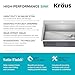 KRAUS Kore 30-Inch Drop In/Top Mount Workstation 16 Gauge Single Bowl Stainless Steel Kitchen Sink with Accessories, KWT310-30