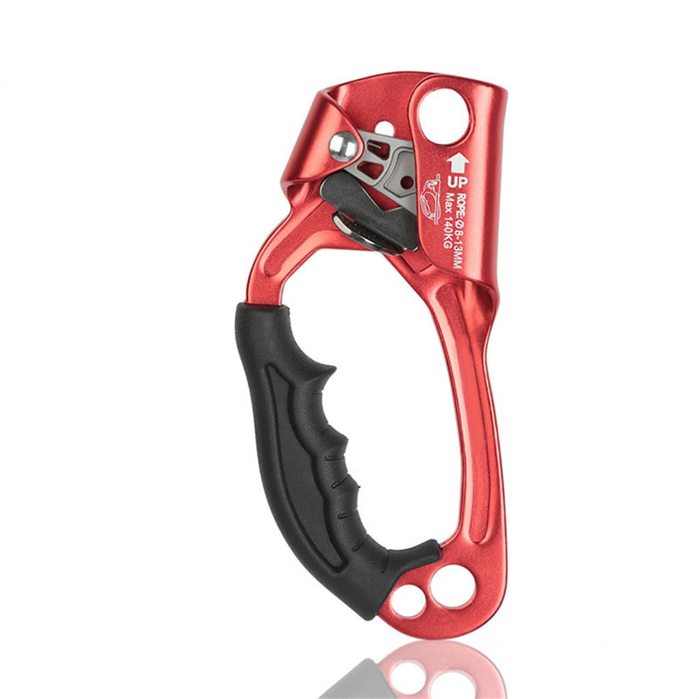 Ascensor de Escalada Manual con Agujeros para Colgar, Equipo de Rappel, aleación portátil, Accesorio de Cuerda de 8-12mm, espeleología para Acampar