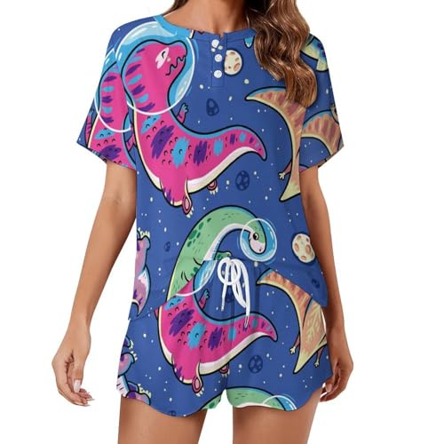 Pyjama pour femme original dinosaure spatial le cadeau de nuit idéal