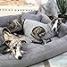 4L Textil Hundebett große Hunde Grau Hundebett abwaschbar Hundekorb große Hunde Hundekissen XL Hundekörbchen flauschig Hundesofa (120x100 cm, Dunkelgrau)
