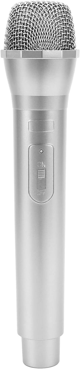 Plastic Microphone Prop for Simulate Speech, Practice Using Microphone Props for Karaoke, Fake Microphone Toy Mics for Costume Prop Birthday Party Favors (Silver)